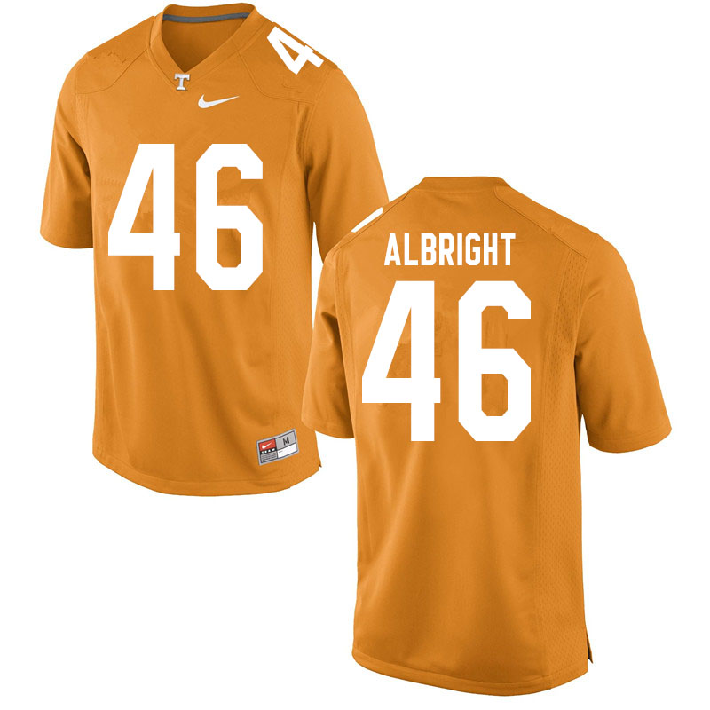 Men #46 Will Albright Tennessee Volunteers College Football Jerseys Sale-Orange - Click Image to Close